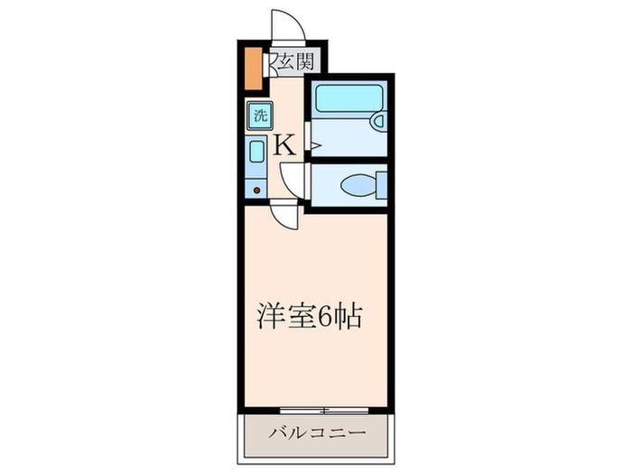 ユニテック21(1K/3階)の間取り写真
