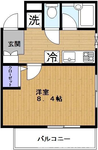 AUN ISHII(1K/4階)の間取り写真