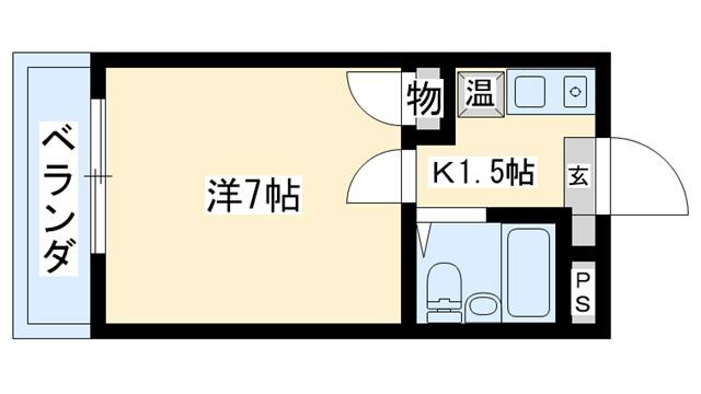 メゾン・ドゥ・クリヨン(1K/3階)の間取り写真
