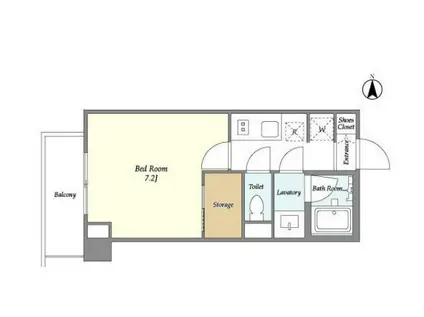 ラティエラ大森(1K/1階)の間取り写真