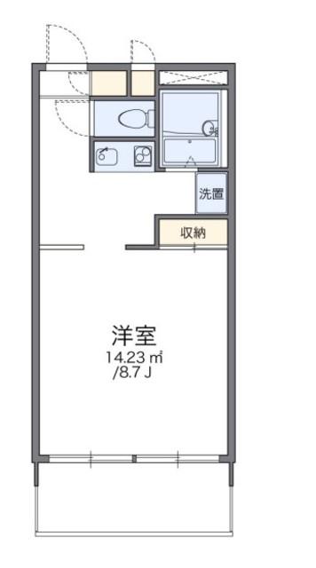 レオパレスカサグランデ(1K/2階)の間取り写真