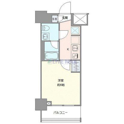 ジェノヴィア平塚IV(1K/9階)の間取り写真