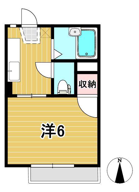コートエスポワール(1K/1階)の間取り写真