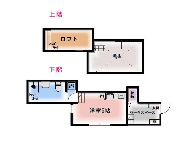 プルミエール(ワンルーム/1階)の間取り写真