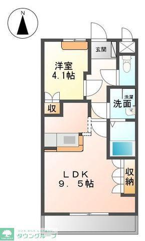 レジェンド(1LDK/1階)の間取り写真
