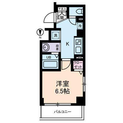 メゾンドロゼ(1K/3階)の間取り写真