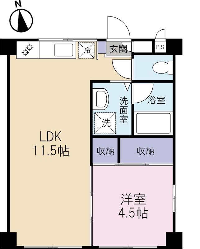セカンドコーポ光和(1LDK/2階)の間取り写真