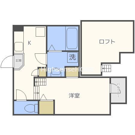 AVENIR野江内代(1K/1階)の間取り写真