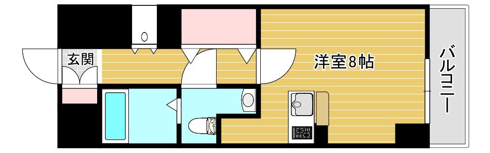 エクセレント高津(1K/3階)の間取り写真