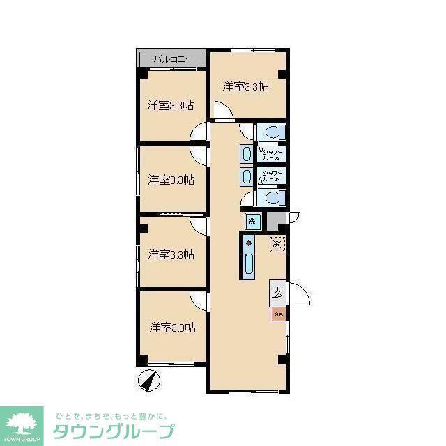 アクセス東和(5DK/4階)の間取り写真