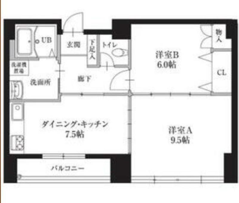 HF仙台レジデンスイースト(2DK/11階)の間取り写真