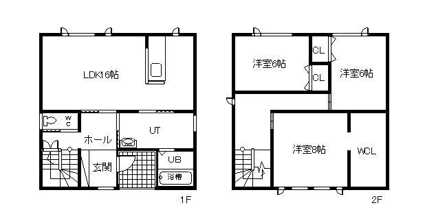 スクエアA(3LDK/1階)の間取り写真