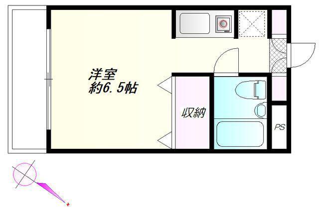 ハイツABE(ワンルーム/2階)の間取り写真
