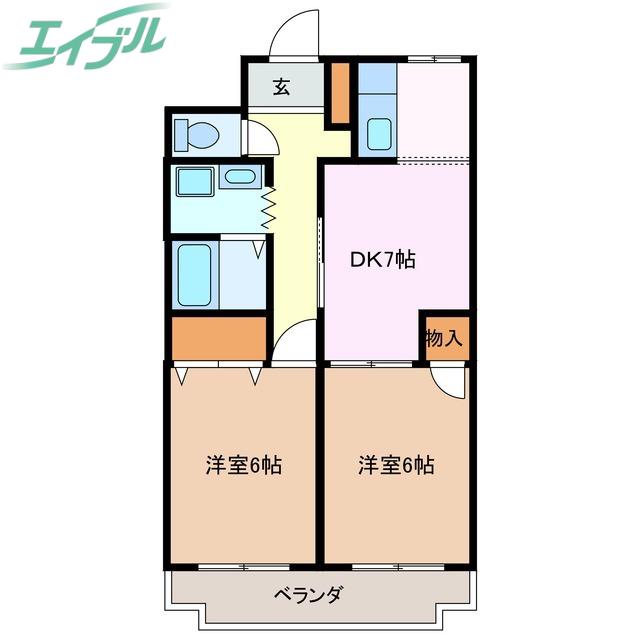ロイヤルマンションHAMADA(2DK/3階)の間取り写真