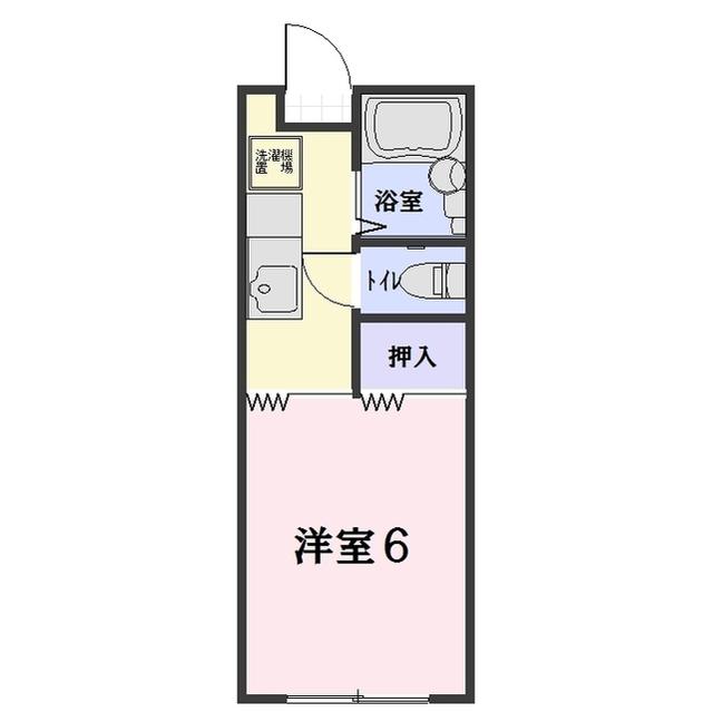 コスモガーデン(1K/2階)の間取り写真