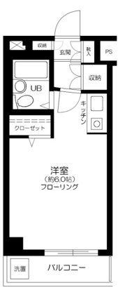 SKフラット(1K/3階)の間取り写真