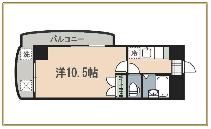 ロイヤルアミューズ(1K/3階)の間取り写真