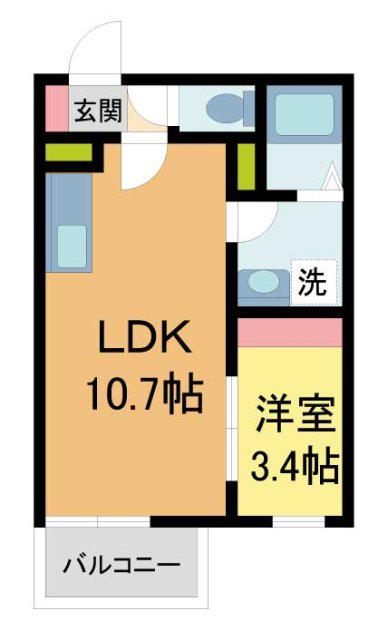 リブレメゾン東鳴尾I(1LDK/3階)の間取り写真
