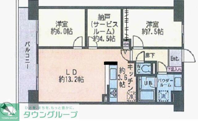ドゥーエ南長崎(2SLDK/3階)の間取り写真