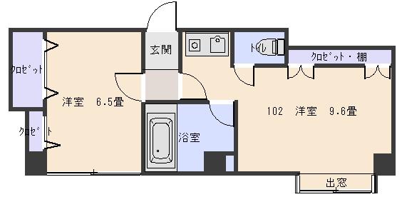マドカ・ヴィレッジ保塚(1LDK/1階)の間取り写真