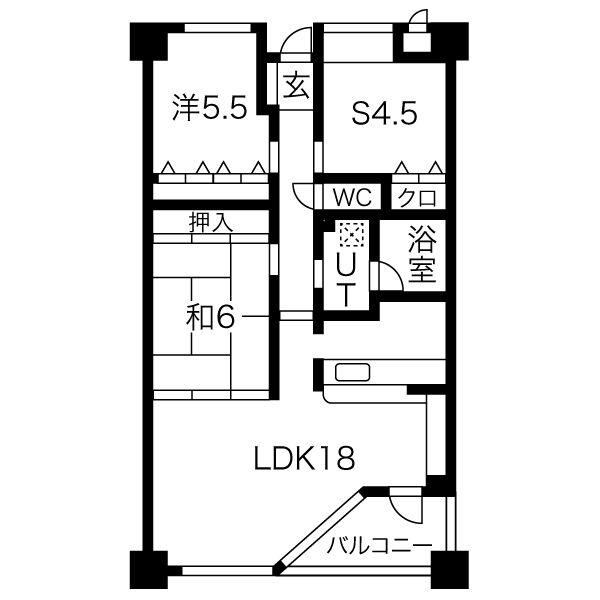 サンクレスト泉中央(3LDK/6階)の間取り写真