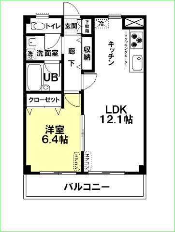 アーバニズムM11(1LDK/2階)の間取り写真