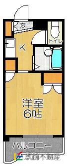 エスパーズ26(1K/4階)の間取り写真
