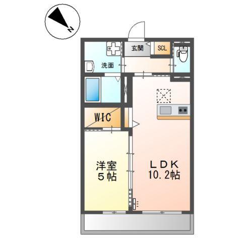 スウィートテラス ルリエ(1LDK/3階)の間取り写真