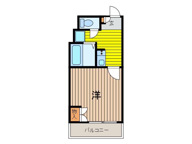 フォルティーナ戸田(1K/3階)の間取り写真