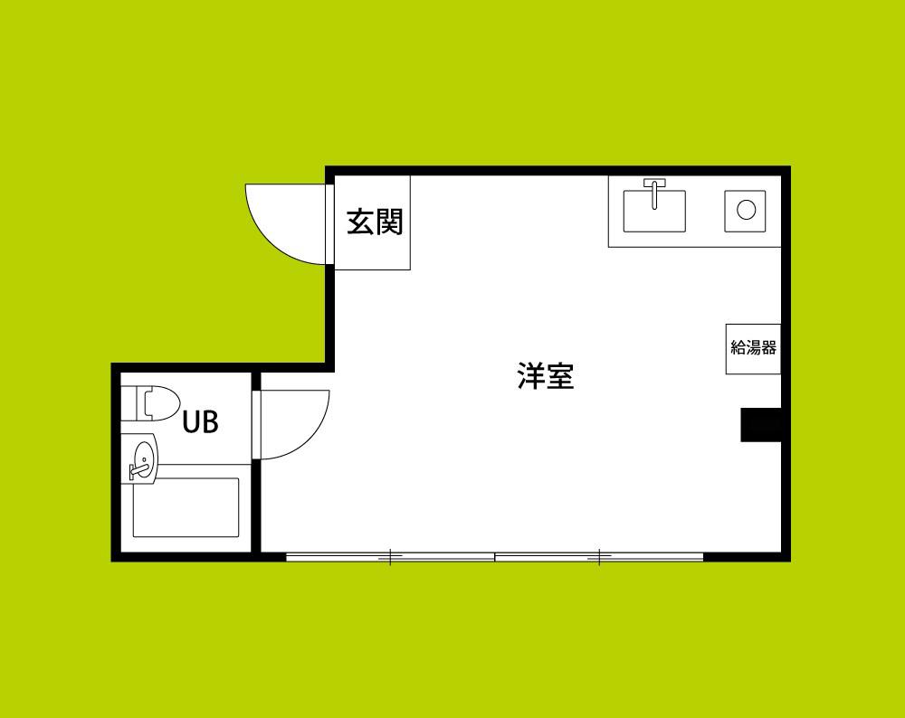 若潮ビル(ワンルーム/2階)の間取り写真