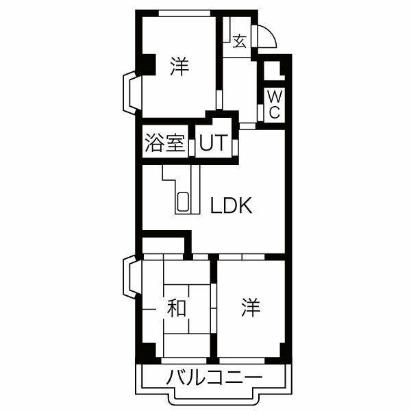 プレオール鳳(3LDK/3階)の間取り写真