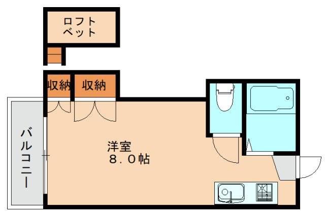 パスピエ下原(ワンルーム/2階)の間取り写真