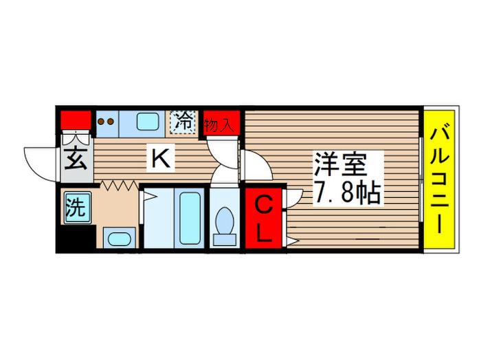 GRACE桜井(1K/1階)の間取り写真