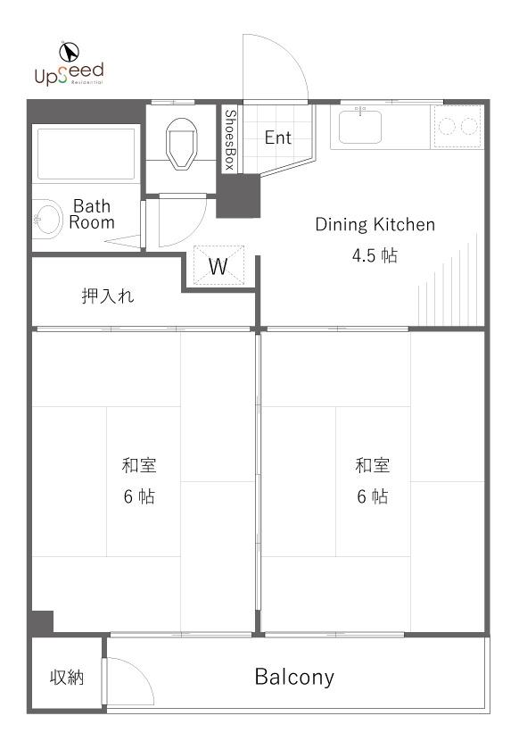 小宮マンション(2DK/2階)の間取り写真