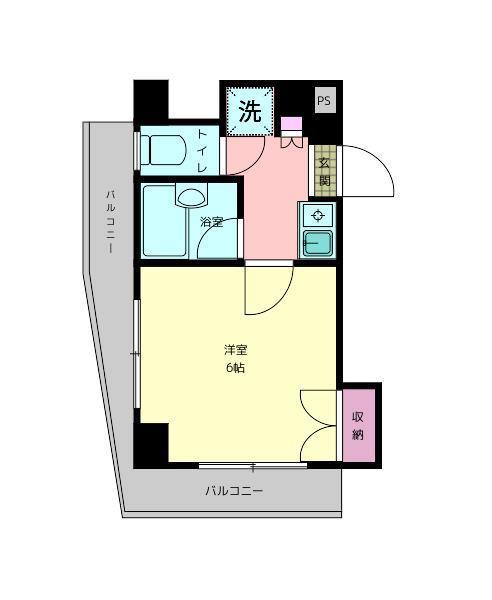 三敬ビル(1K/3階)の間取り写真