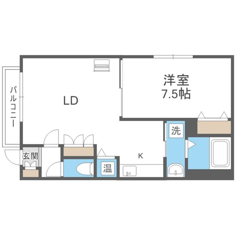 ドリームライフ(1LDK/1階)の間取り写真