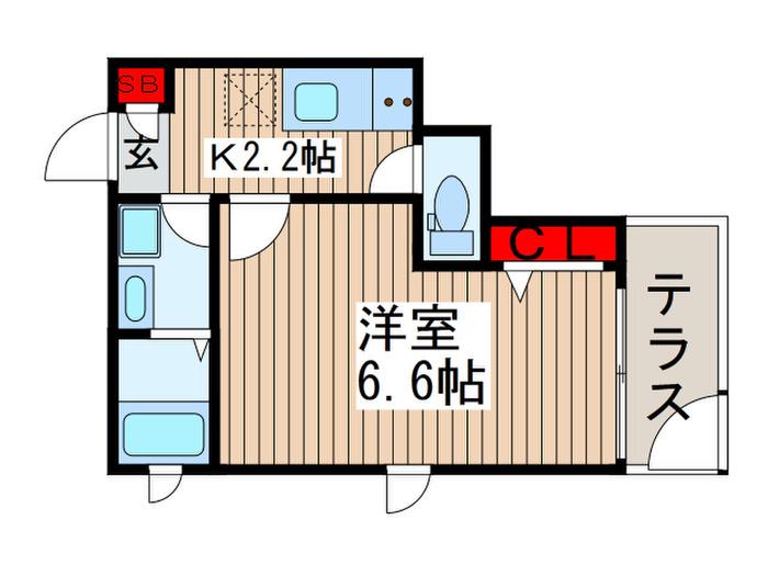 SWEET RESIDENCE (1K/1階)の間取り写真