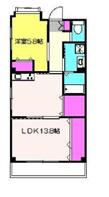 ウィンビュ三ッ沢(1LDK/2階)の間取り写真
