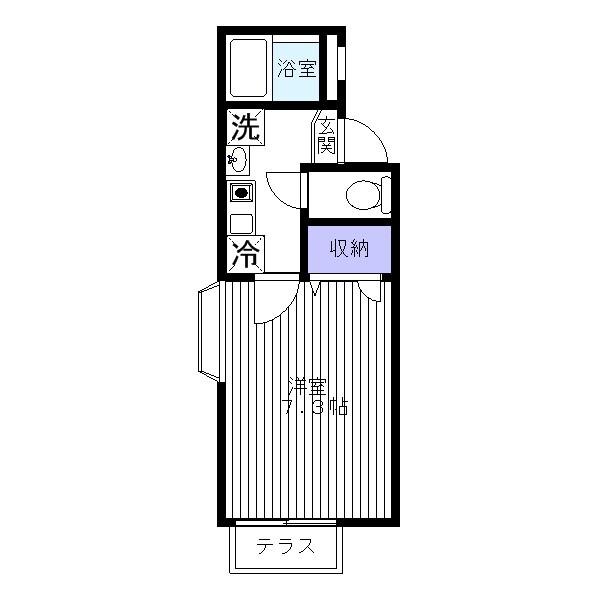 RIVERSTONEPLAZA(1K/1階)の間取り写真