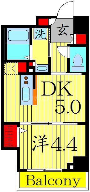 CRACIA本所吾妻橋(1DK/7階)の間取り写真