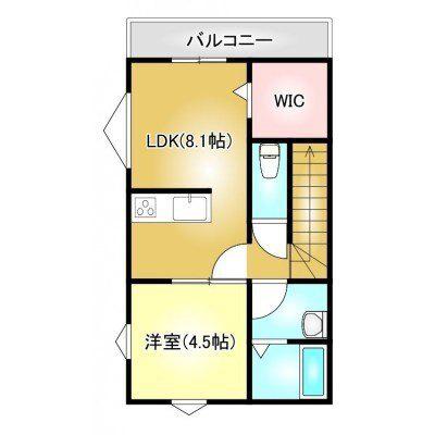 EARL`S COURT下泉(1LDK/2階)の間取り写真