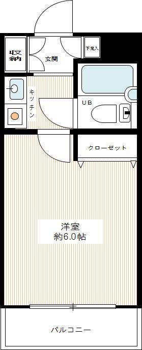 パークテラス塩焼(1K/3階)の間取り写真