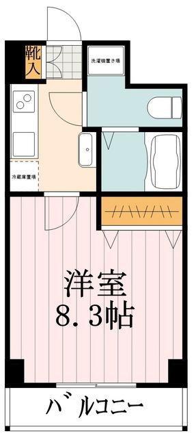 シャトル聖 三鷹(1K/4階)の間取り写真