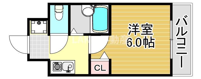 リージェンシーI(1K/3階)の間取り写真