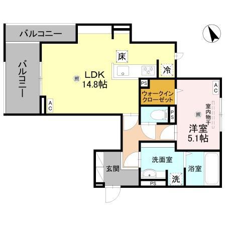 FT.RECOLTE(1LDK/1階)の間取り写真