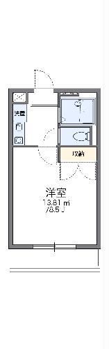 レオパレスセジュールI(1K/2階)の間取り写真