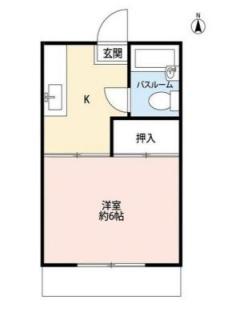 青梅第三プラザ(1K/1階)の間取り写真