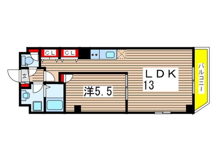 KENEDIX千葉中央(1LDK/3階)の間取り写真