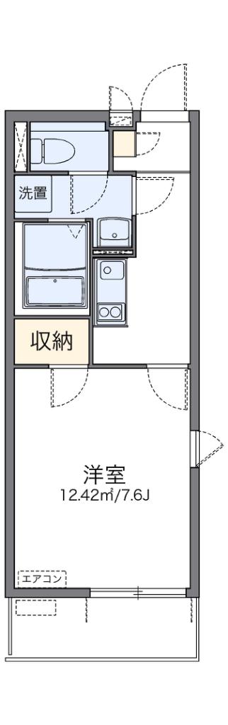 レオネクストNAKAJYU(1K/3階)の間取り写真