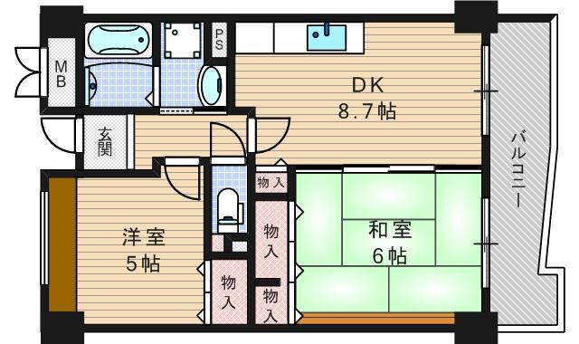 ソラーレN(2LDK/3階)の間取り写真